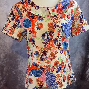 Tulle Asian vintage style blouse